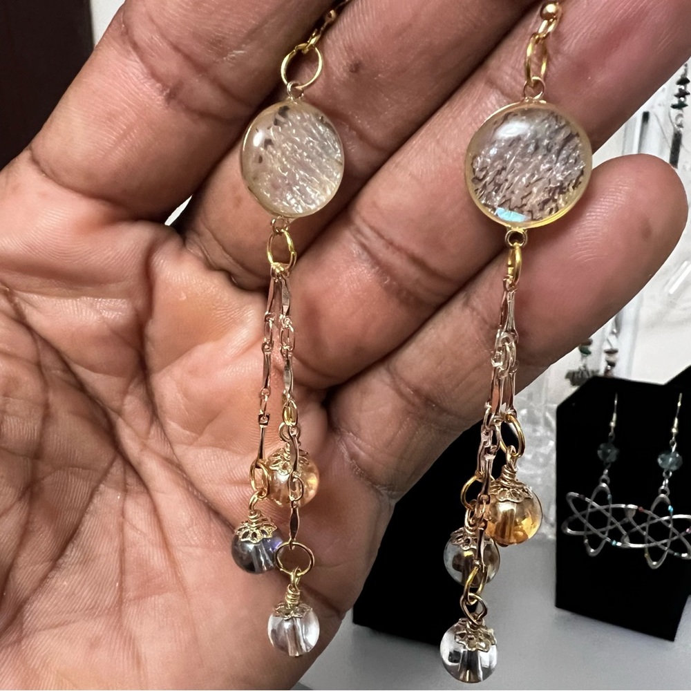 Beautiful handcrafted custom dangle earrings